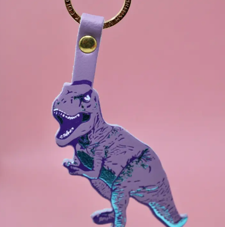 T-Rex Keyring by Ark Colour Design - Lilac