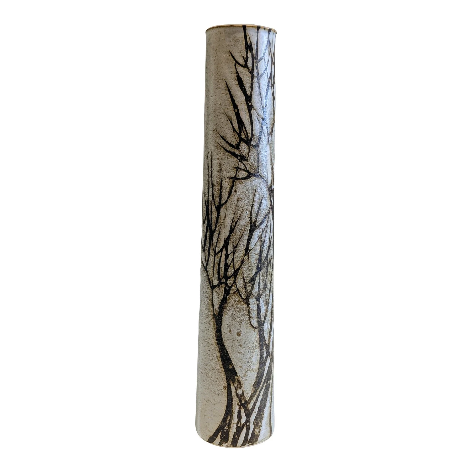 Anderson Design Studio Tall Stoneware Vase with Birch Motif