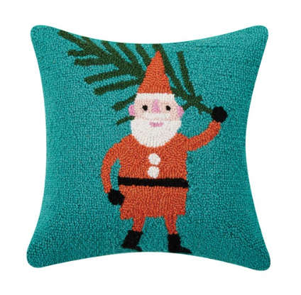 Santa With Tree Hook Pillow
