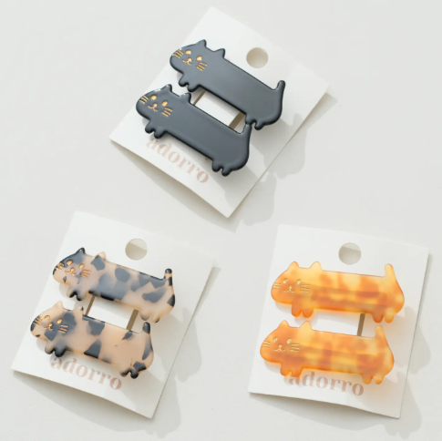 Beau | Cute Cat Eco-Friendly Hair Clip (Set of 2)
