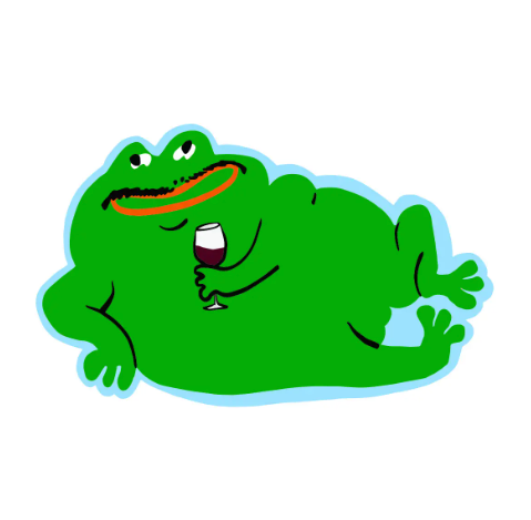 Wine Frog Sticker