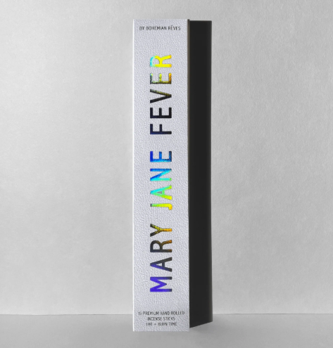 The Mary Jane Fever Hand-Rolled Incense Sticks by Bohemian Rêves packaging.