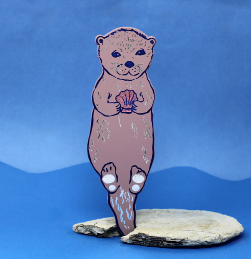 Ark Colour Design Otter Bookmark - Dusty Pink