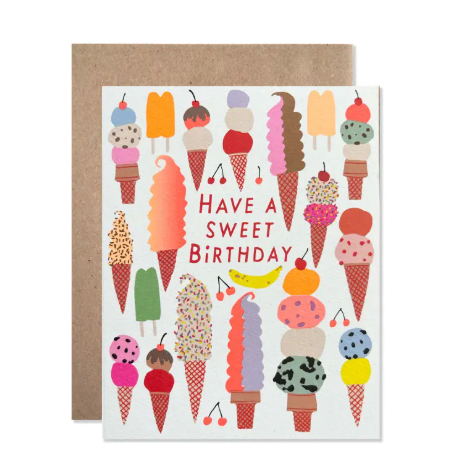 Happy Birthday Sweet Ice Cream Card