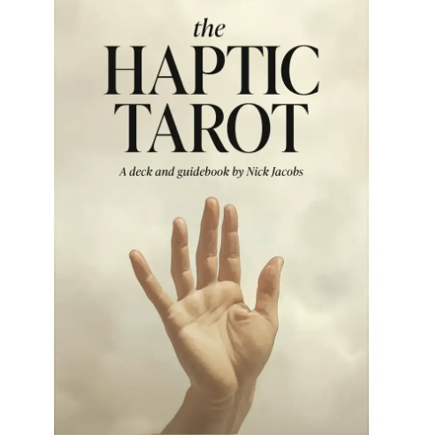 Explore tactile intuition with The Haptic Tarot Deck by U.S. Games Systems Inc., featuring Renaissance-influenced packaging art.