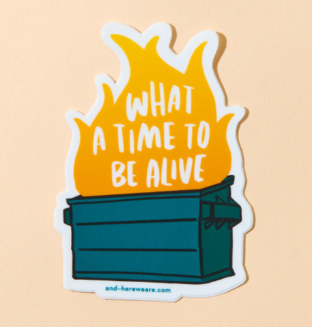 Dumpster Fire Vinyl Sticker