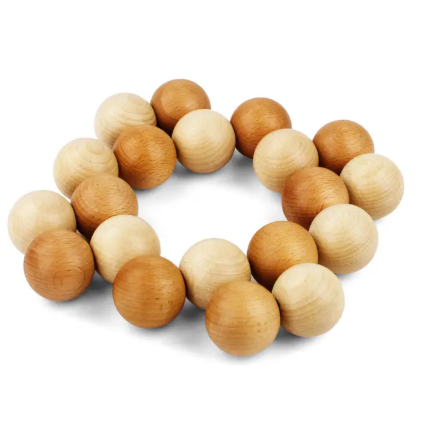 The Playable Art Ball twisted into a unique sculptural shape - Natural.