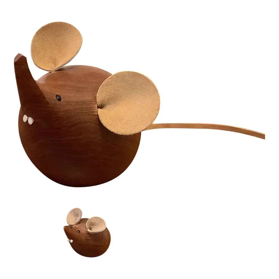 DANSK 置物 I need this Pair of H & F Denmark Solid Teak Wooden Mice | Mid