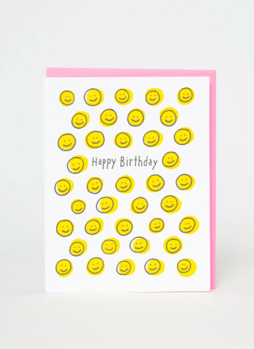 Happy Face Birthday Card