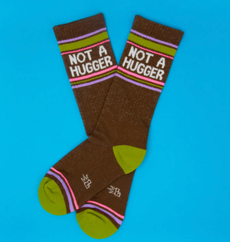 Comfortable mid-calf athletic socks for people who prefer personal space over physical contact.