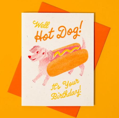 Hot Dog Birthday Card