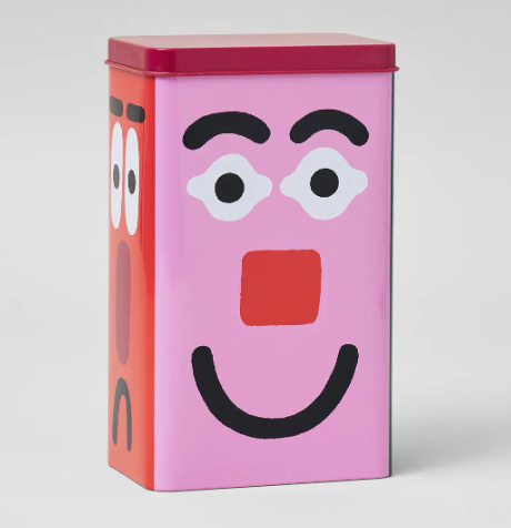 Artistic 500g coffee canister by Wrap designed to add a touch of modern print to your kitchen shelves.