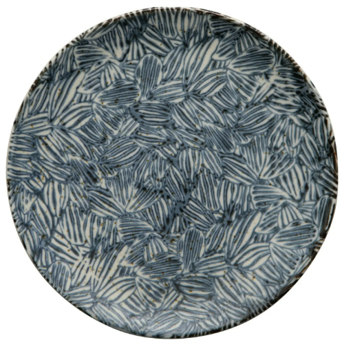 Elevate your bites! A beautiful stoneware appetizer plate with a serene, nature-inspired design, perfect for stylish serving - Arbor.