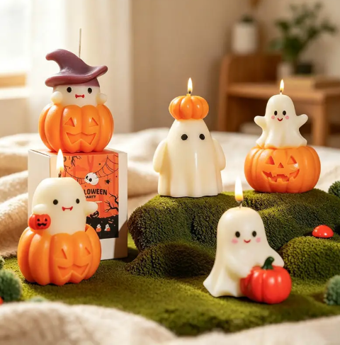 Ghost Pumpkin Candle