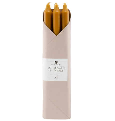 Northern Lights - 12 inch Taper 6 Piece Gift Pack - Caramel.