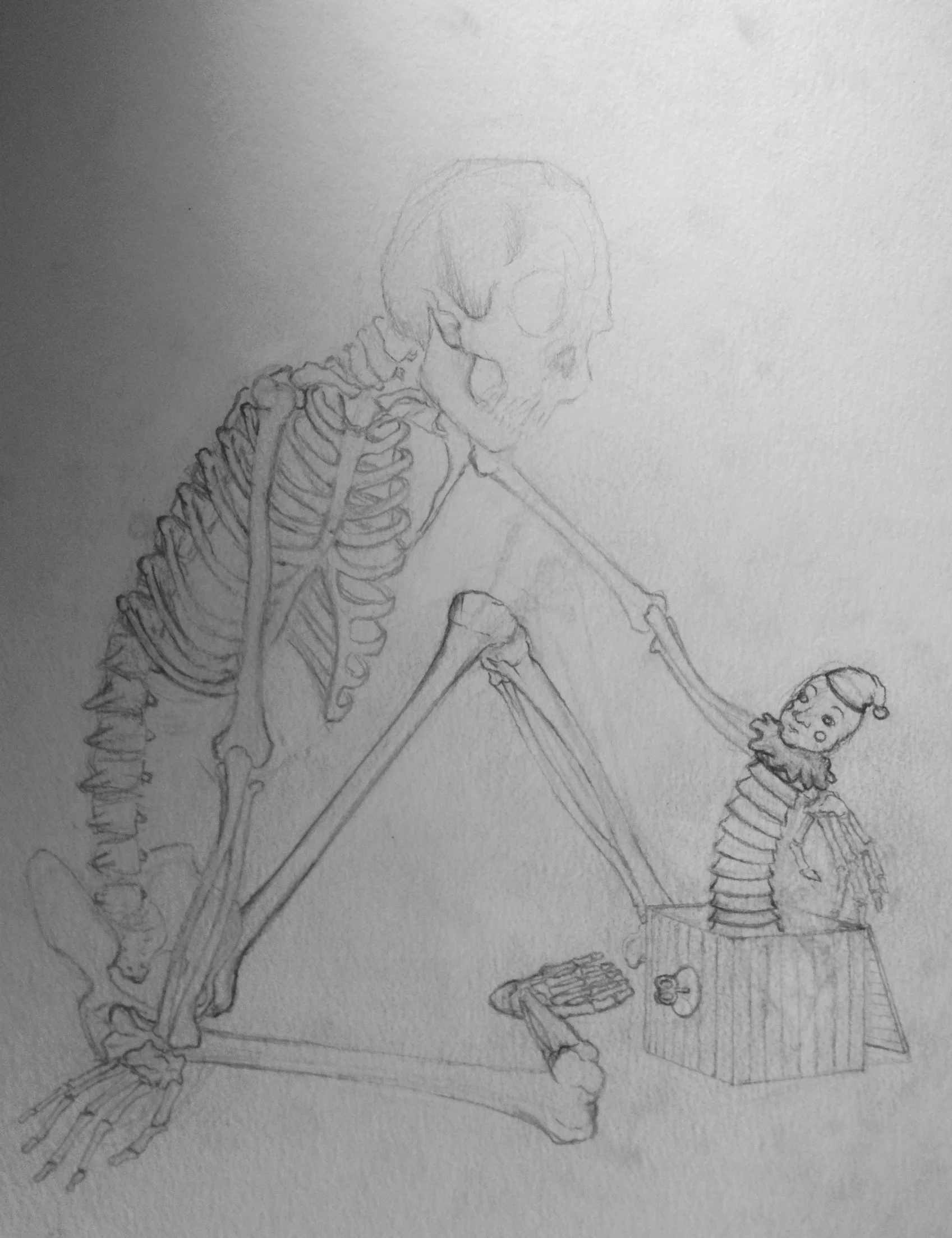 Untitled (Skeleton + Antique Toys 1)