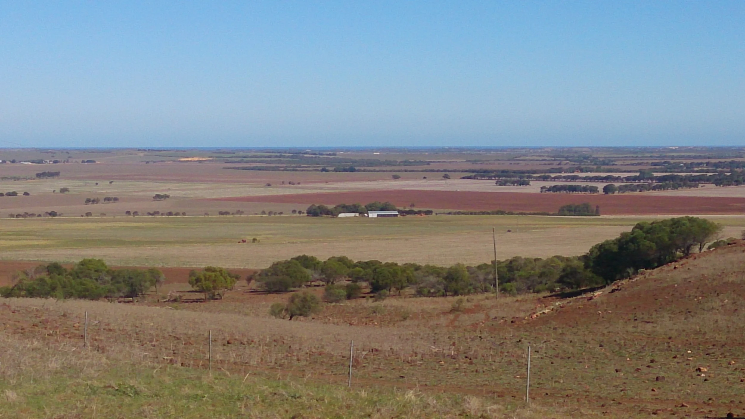 View from Gunnadoo Farm. You can just see the ocean in the background.