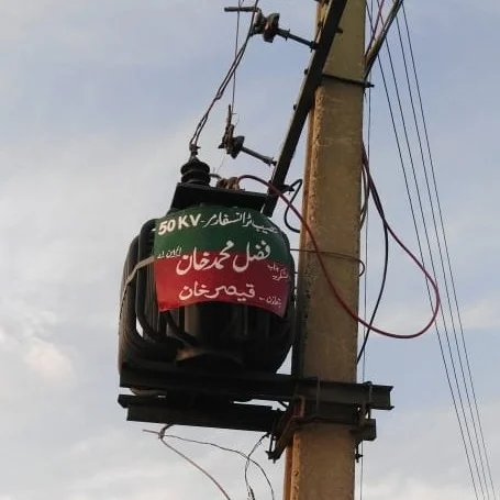New transformer in Majukay village, May 2019. HCR Pakistan