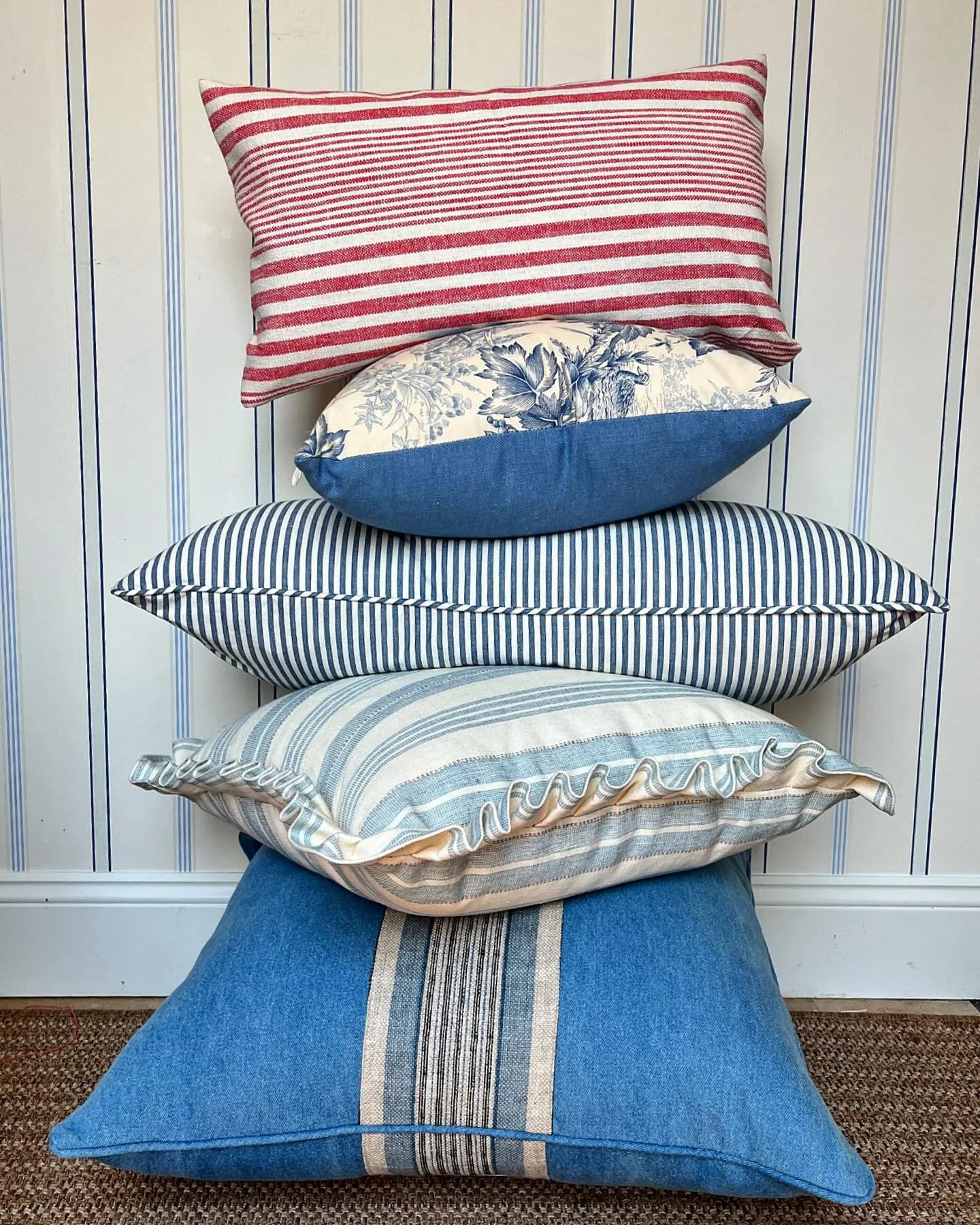 We will be closed tomorrow for the 4th of July, everyone have a safe holiday! If you are in need of some summer pillows for your space, these cute striped pillows are available for sale in our shop. Come check them out next week when we open on Monda