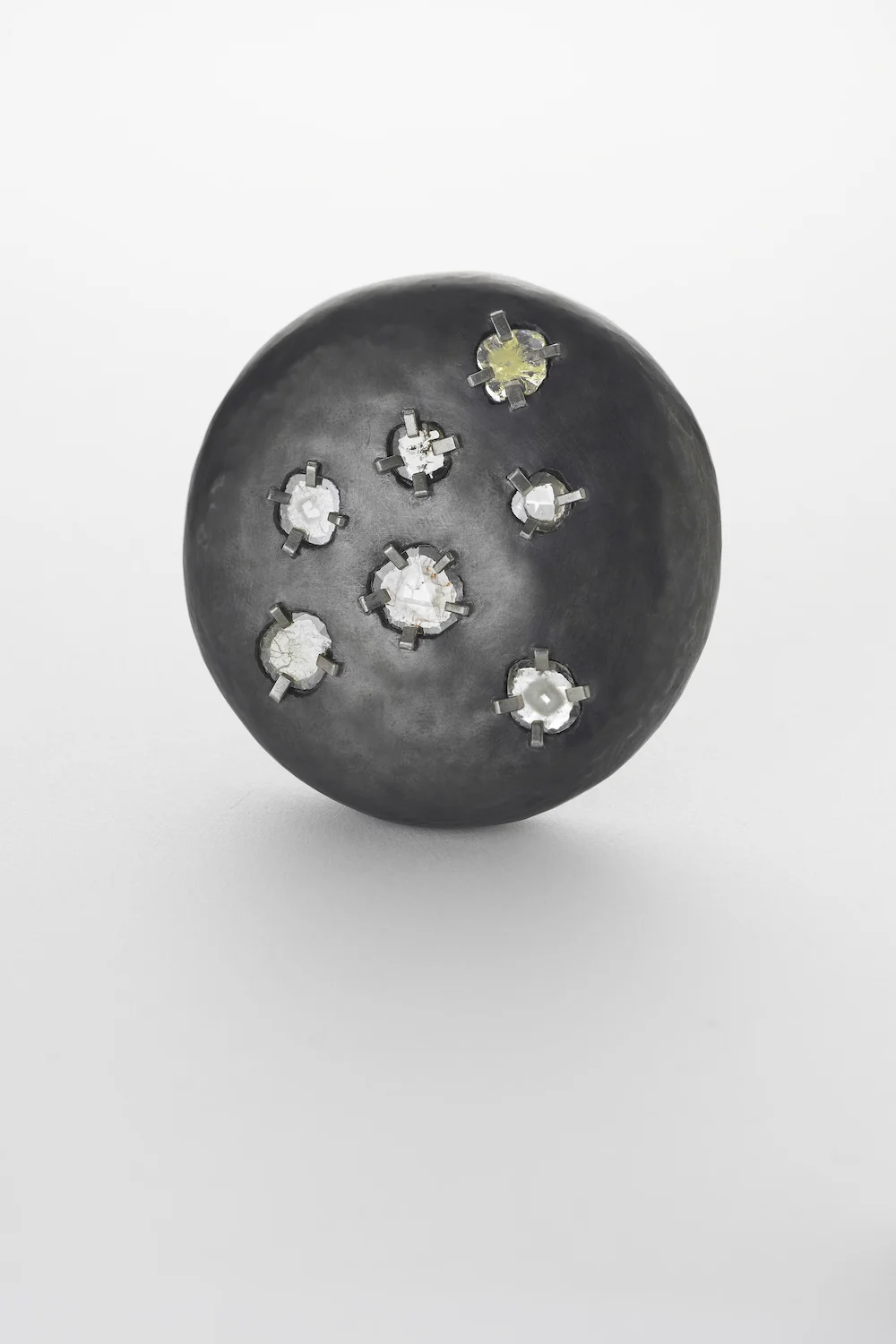 Diamond Slice Rock Brooch