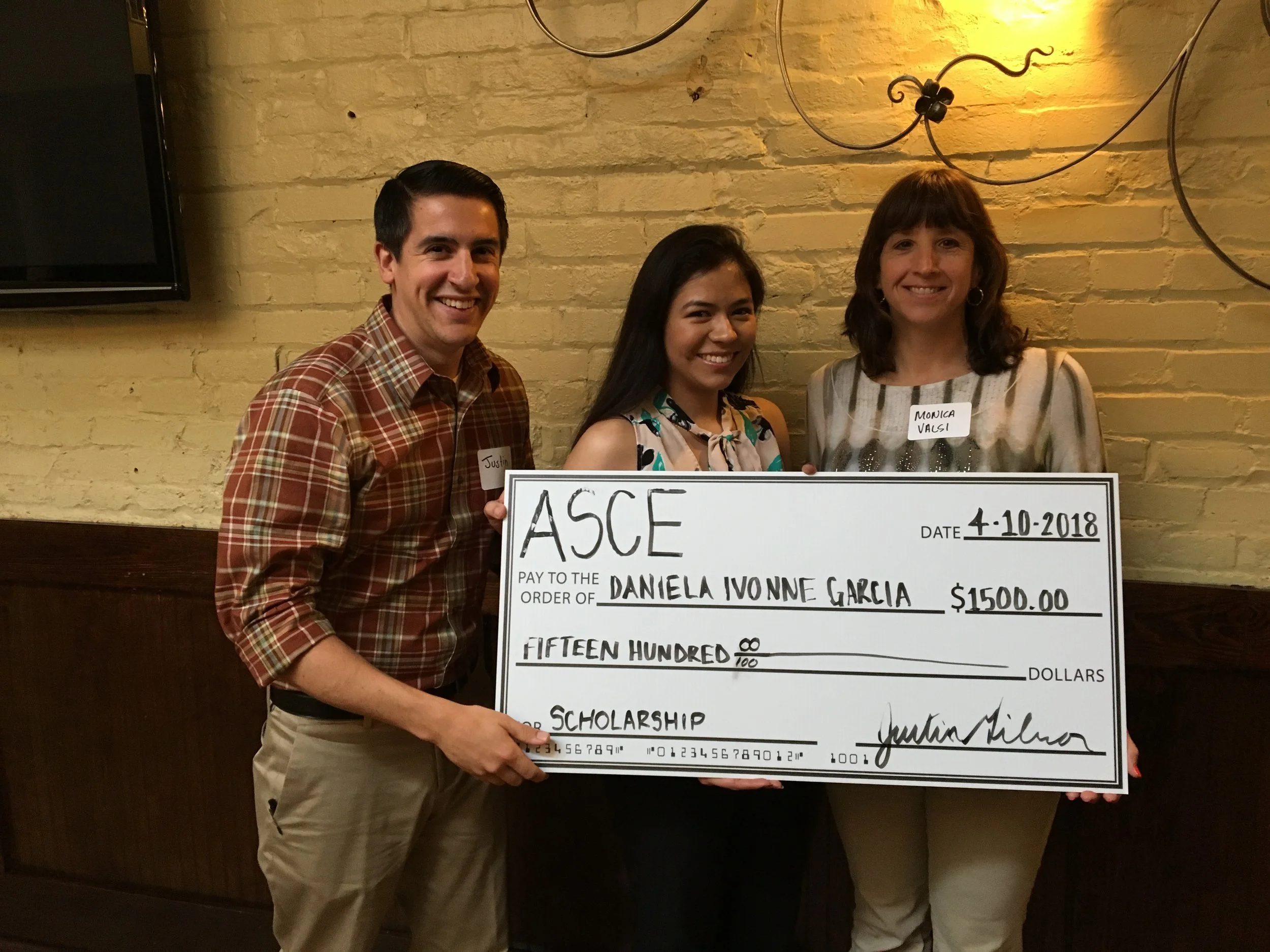 The scholarship recipient pictured with her Mentor, Monica Valsi. 