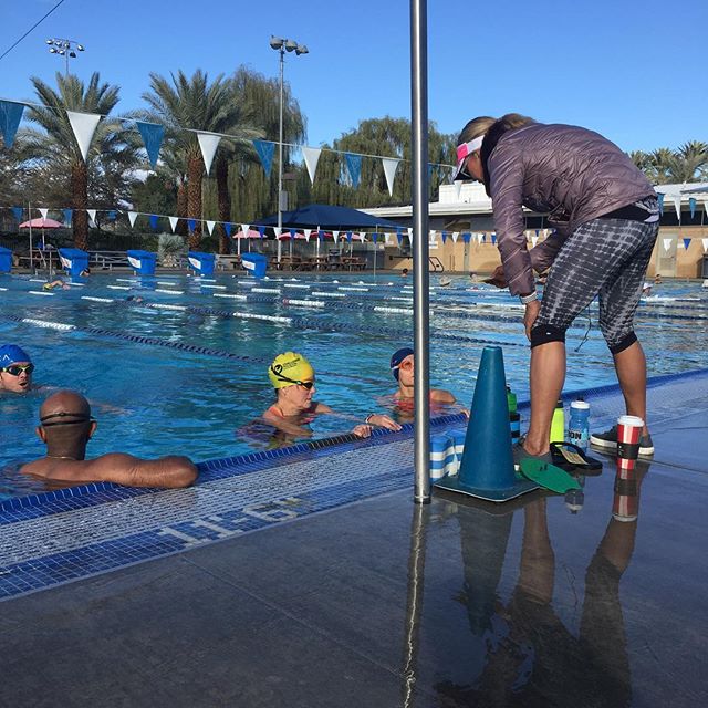 Brite Coach @britebritni doing what she does best=sharing knowledge. #raceprep #ironmanindianwells #britecoach