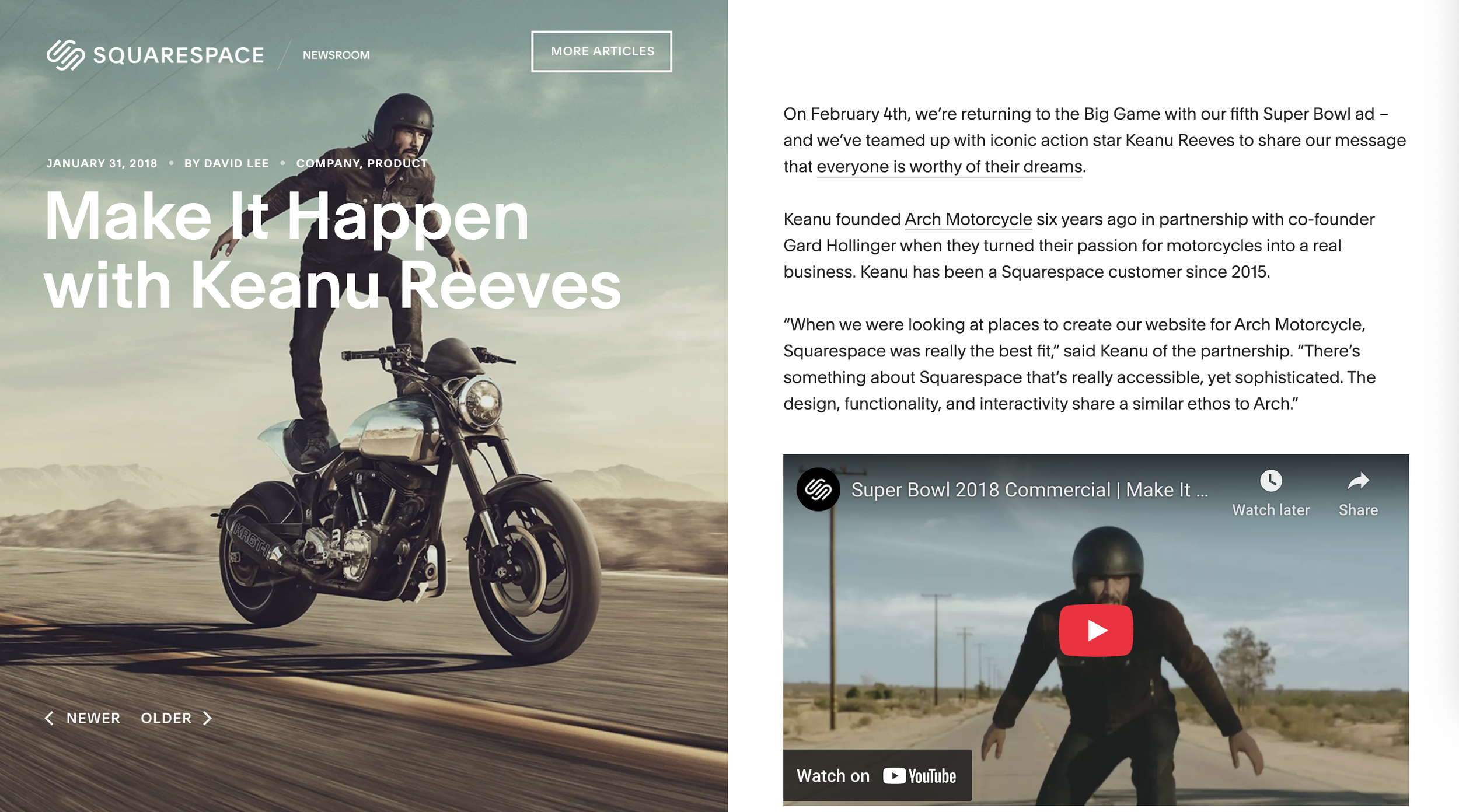 2018 Super Bowl Campaign