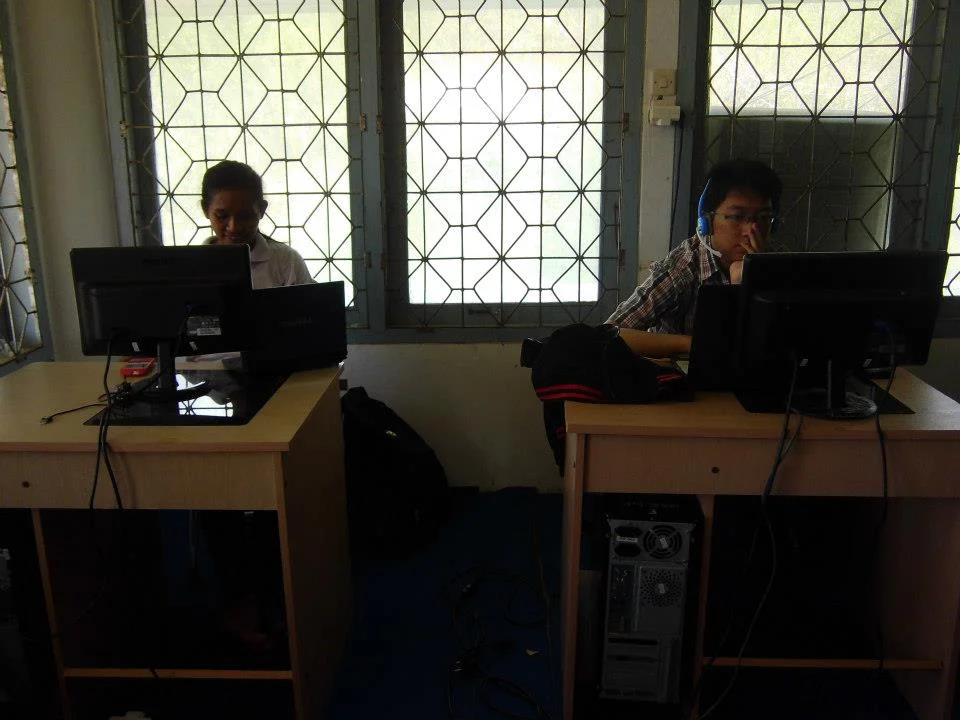 UNDANA UniBRIDGE participants logging on at the on campus computer centre