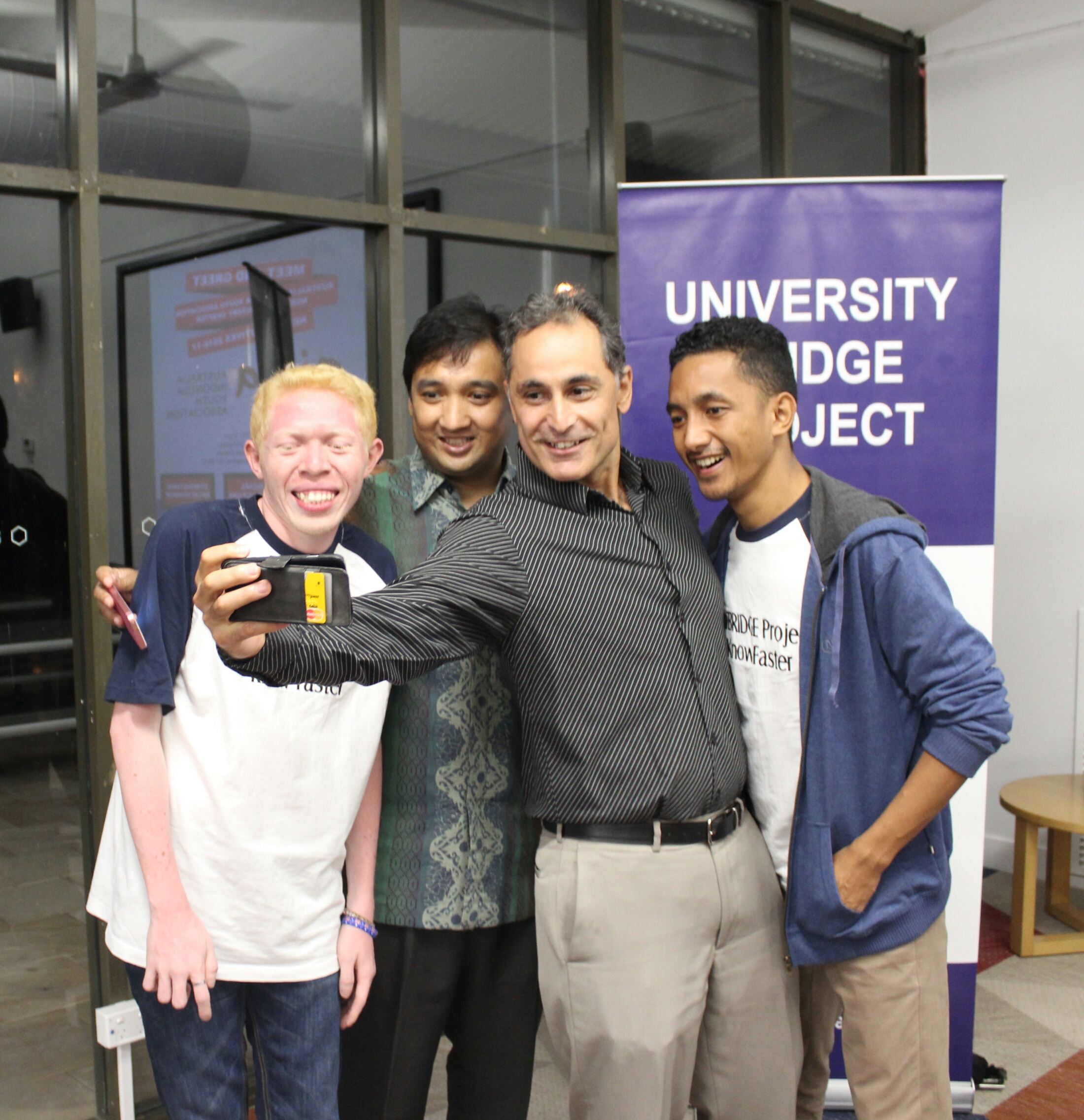 Selfie time with Pak Andre Omer Sireger (kridarwin) and Lorenzo Strano