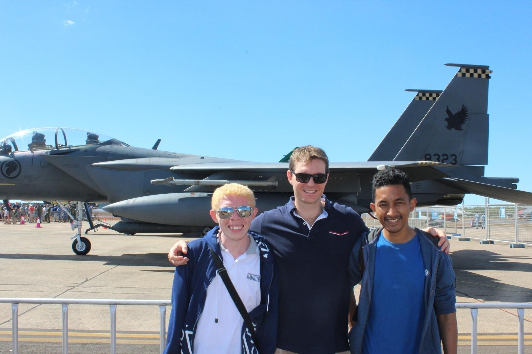 At Black Pitch Air Force Show, Darwin with Pak Nathan Franklin.