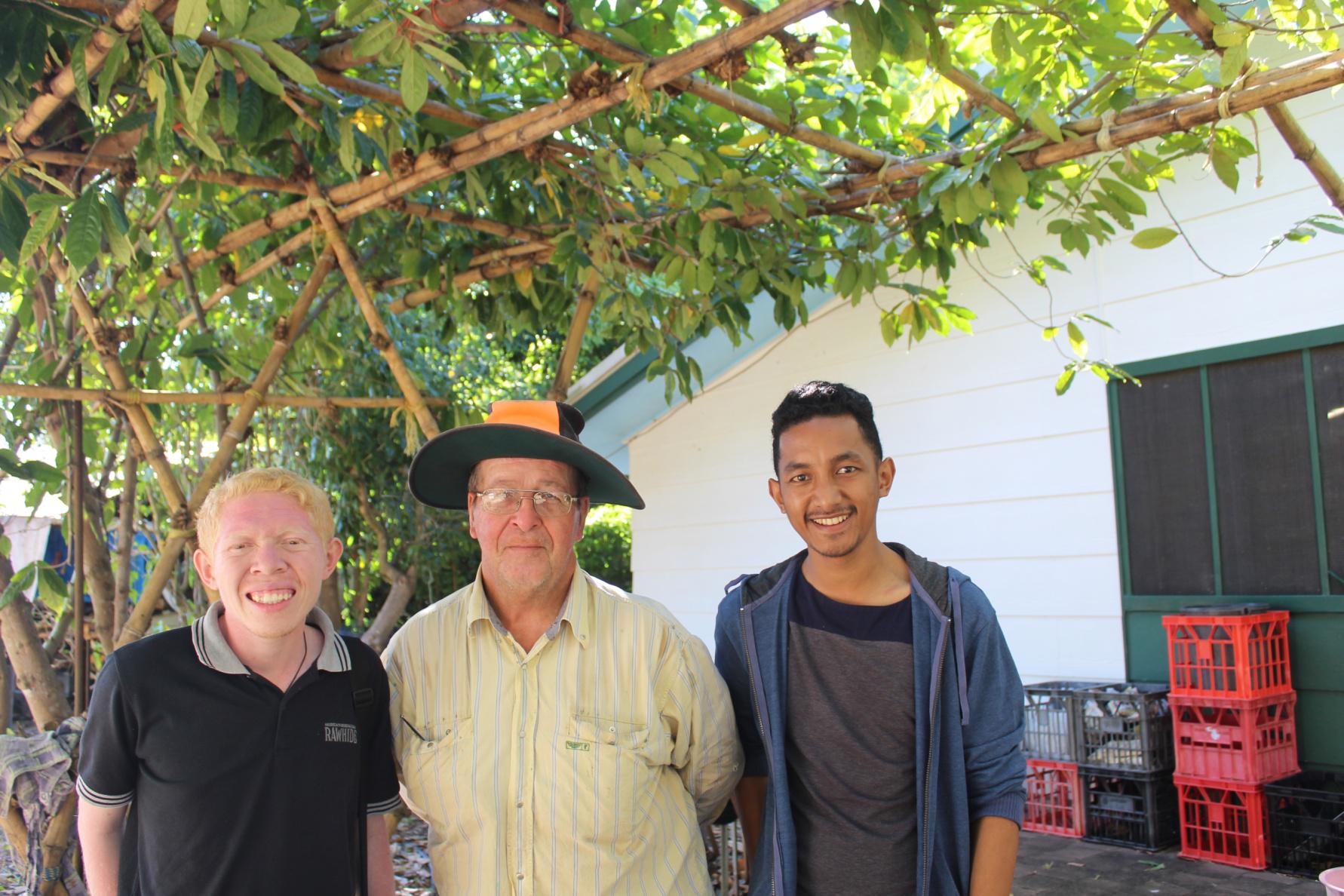 Taking picture with Pak Peter Bekkers, he is the owner farm that we attended.