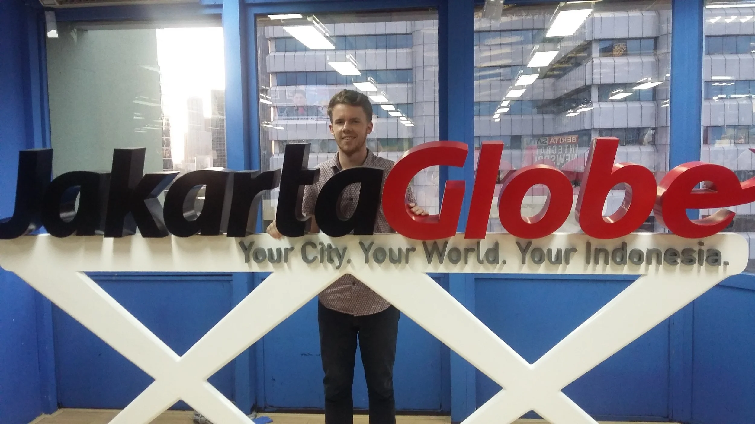 Internship at The Jakarta Globe. Credit - Lachlan
