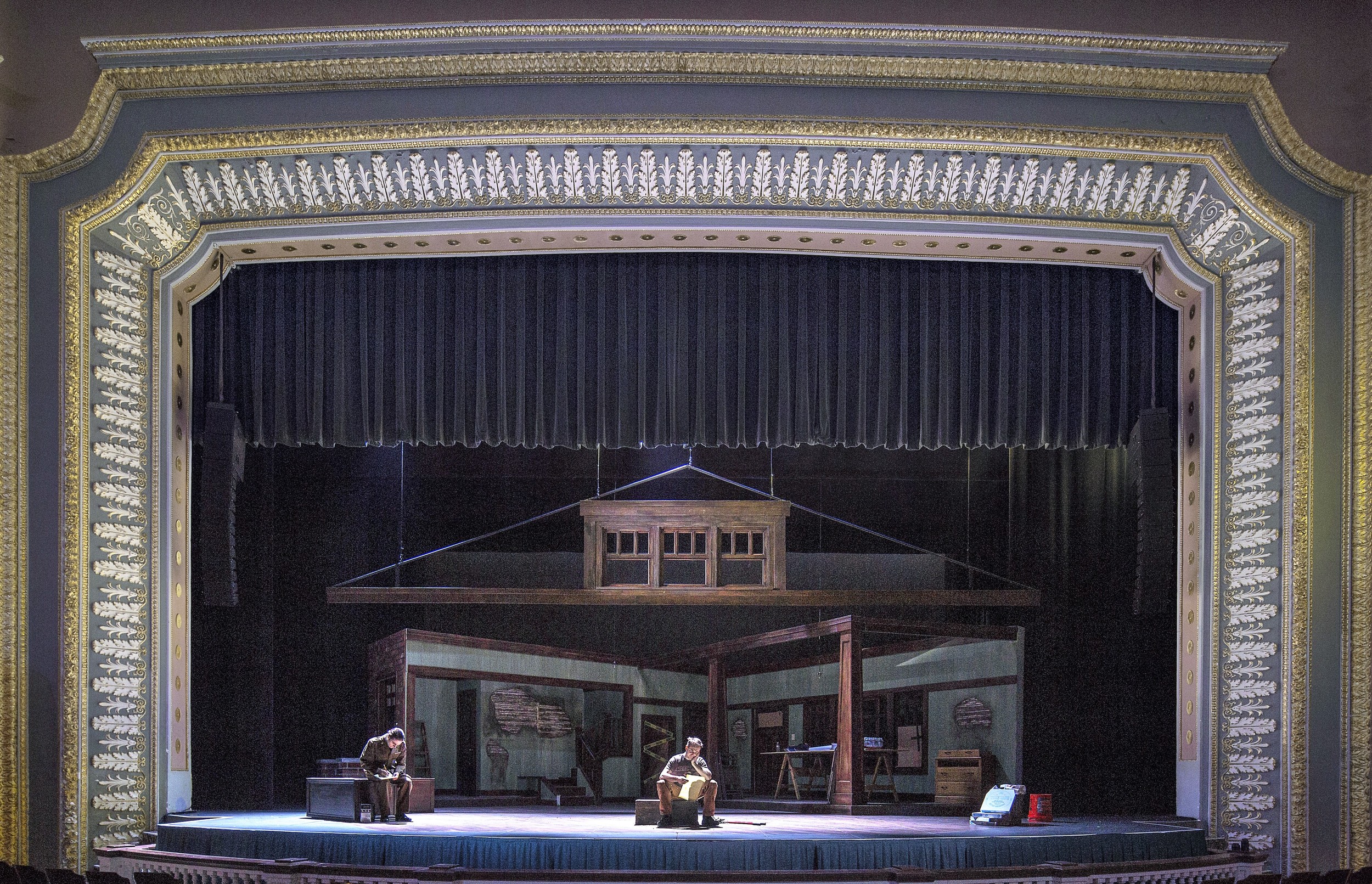 Steve (center) in Clybourne Park DIrected by Sharon Ott Photo by SCAD Photography