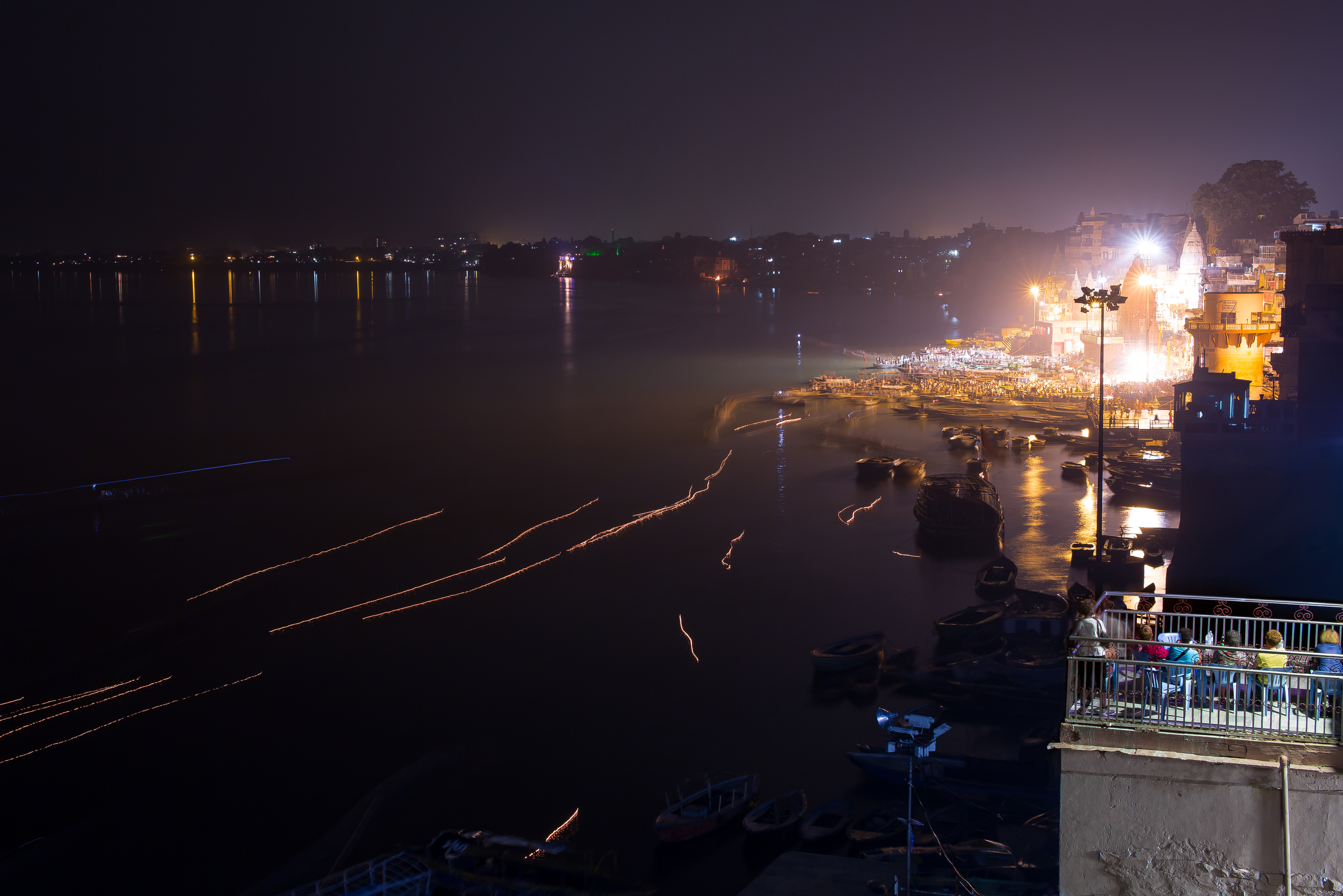 The Ganges by Night, Varanasi, India