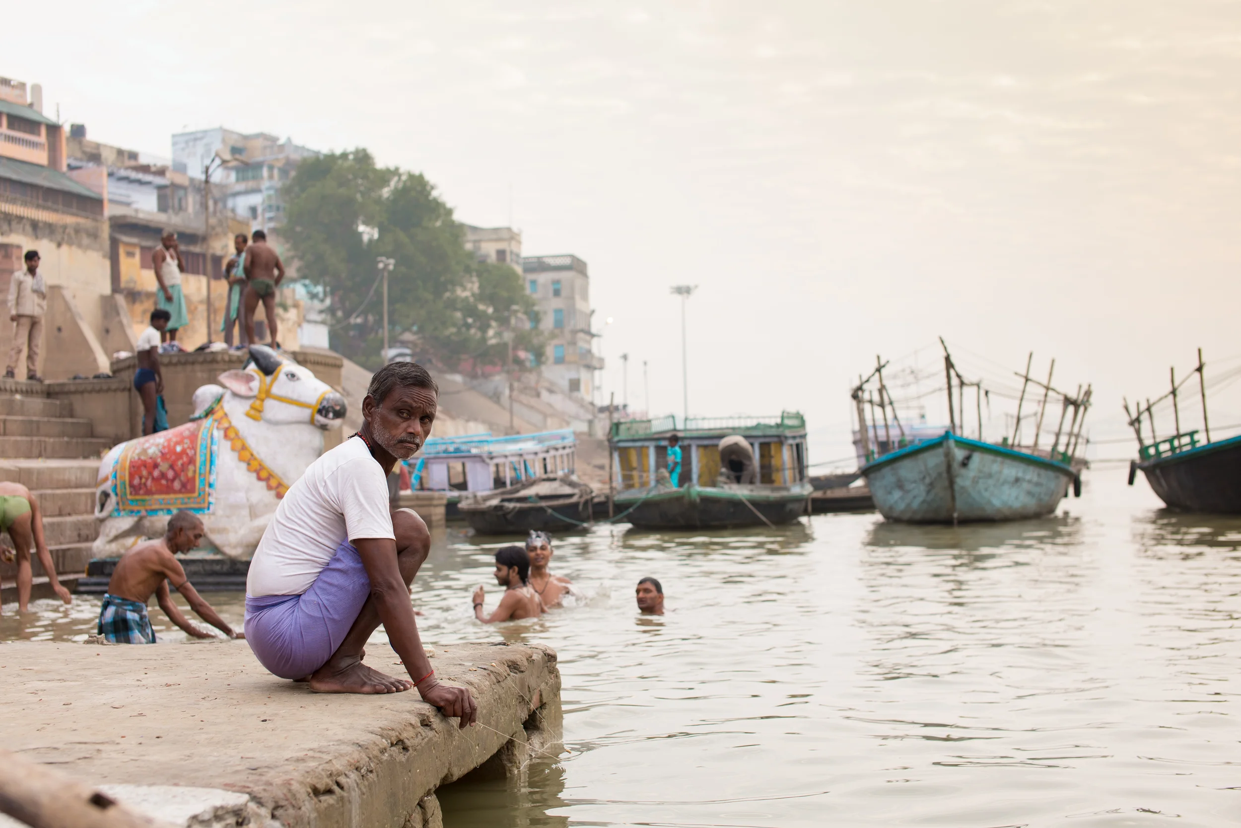 Handlining the Ganges, Varanasi