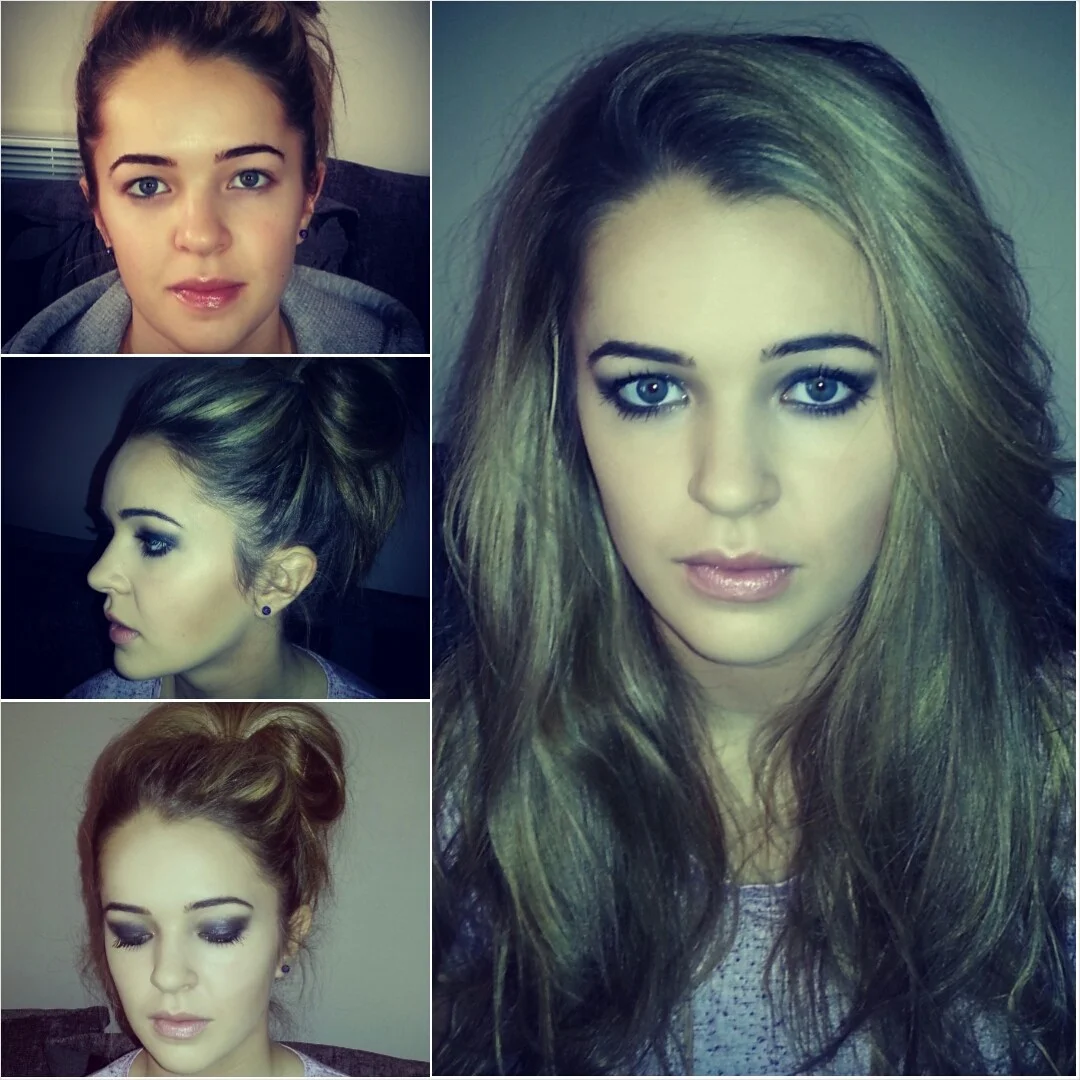 Before and After Make Up - Dramatic Smokey Party Make Up