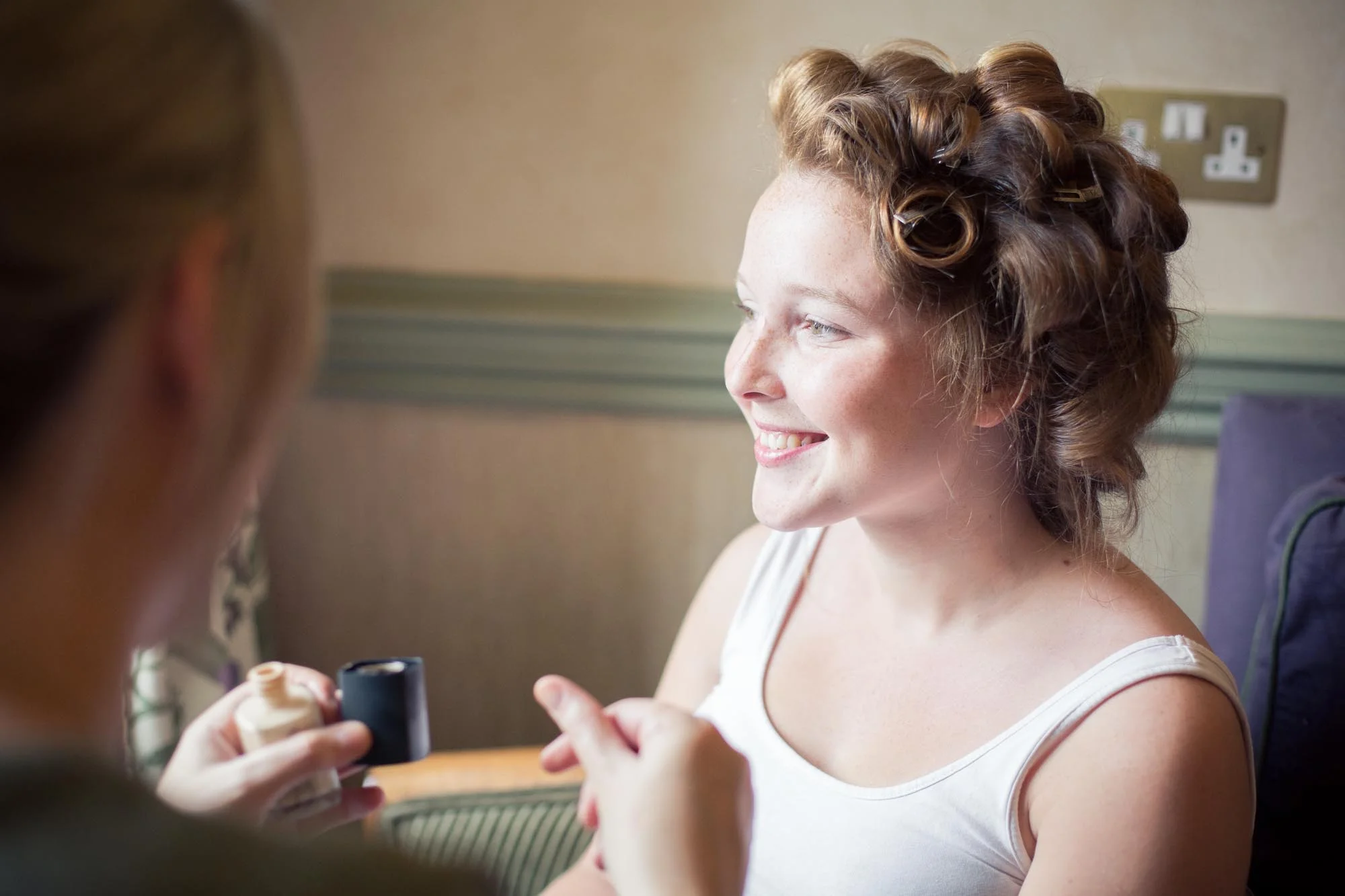 Dani Applying Wedding Make Up, Newmarket, Cambridgeshire