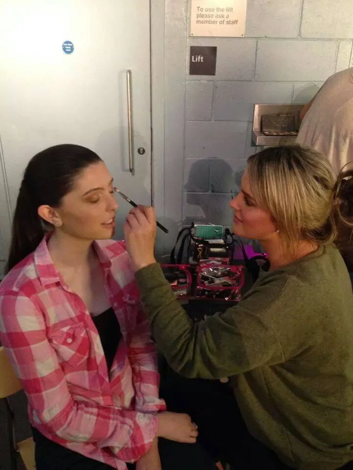 Behind the Scenes, Me Applying Make Up on the Models for The Junction Fashion Show, Cambridge