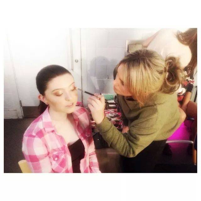 Behind the Scenes, Me Applying Make Up on the Models for The Junction Fashion Show, Cambridge