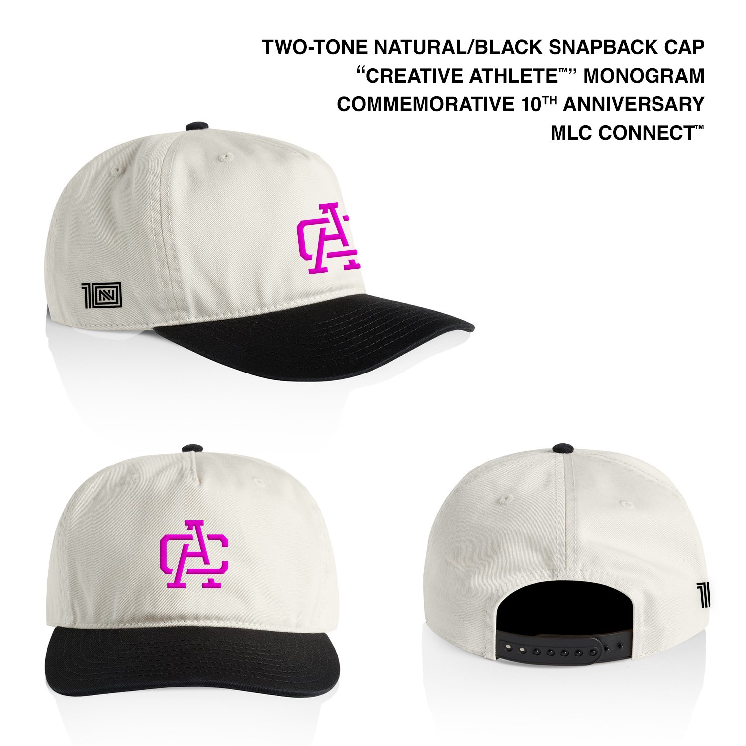 Two-Tone Natural Black Snapback Cap2.jpg