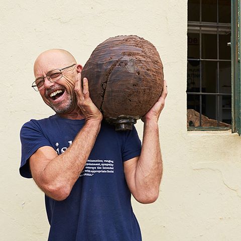 Rodney Band with a 20kg piece of Lead Wood on its journey to transformation.