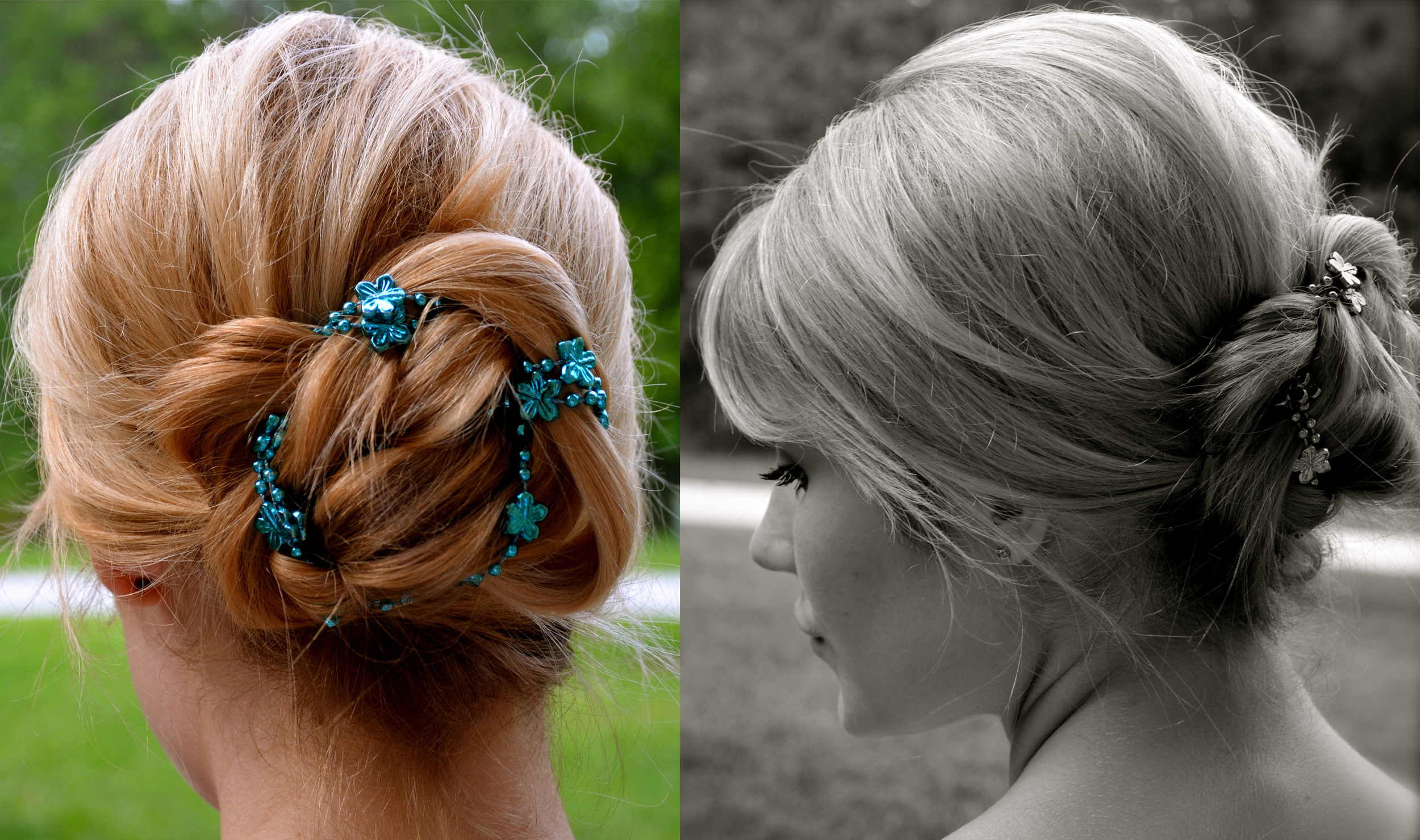 Up Do with Bead Necklace