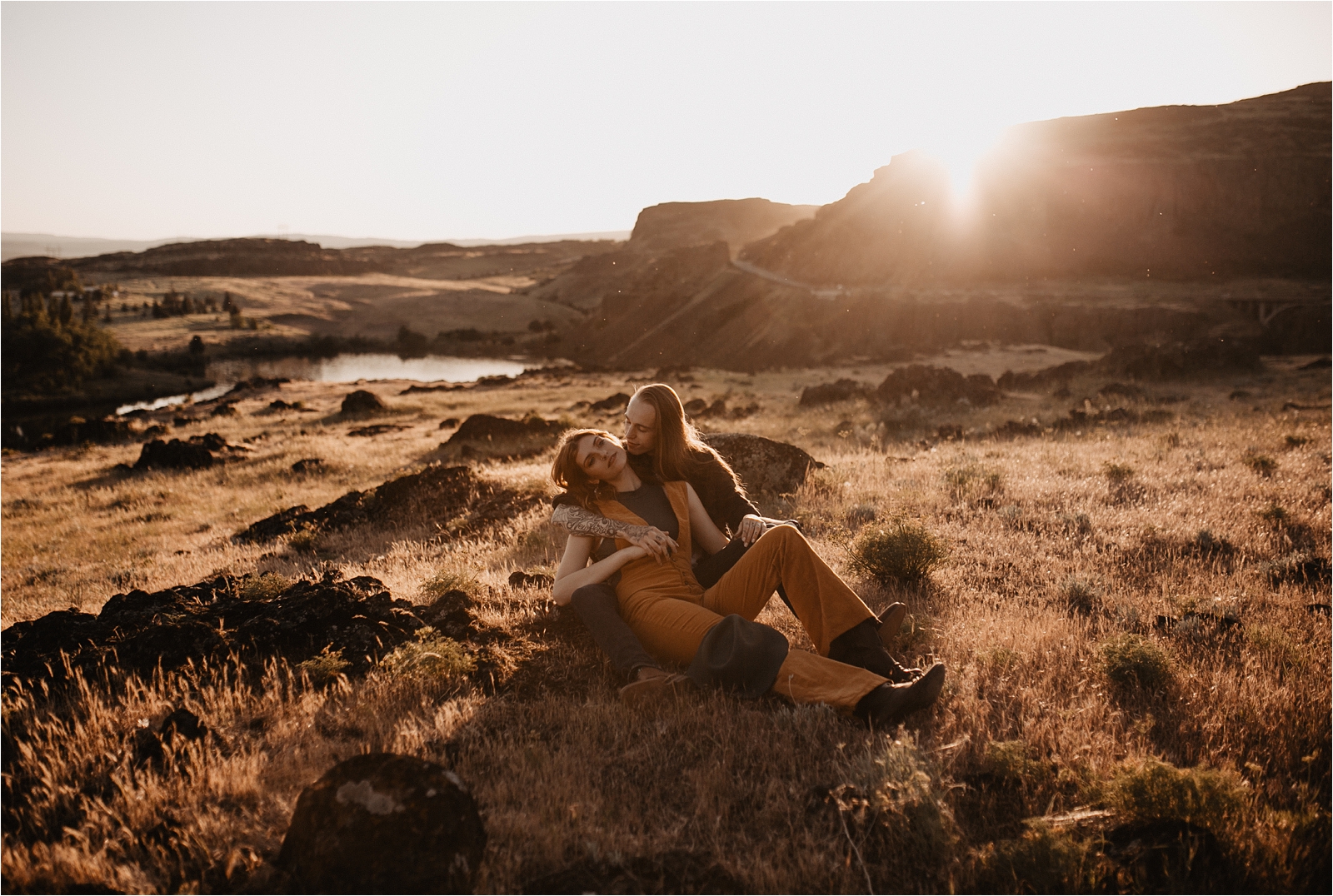 Central Oregon Desert Couple session at sunset