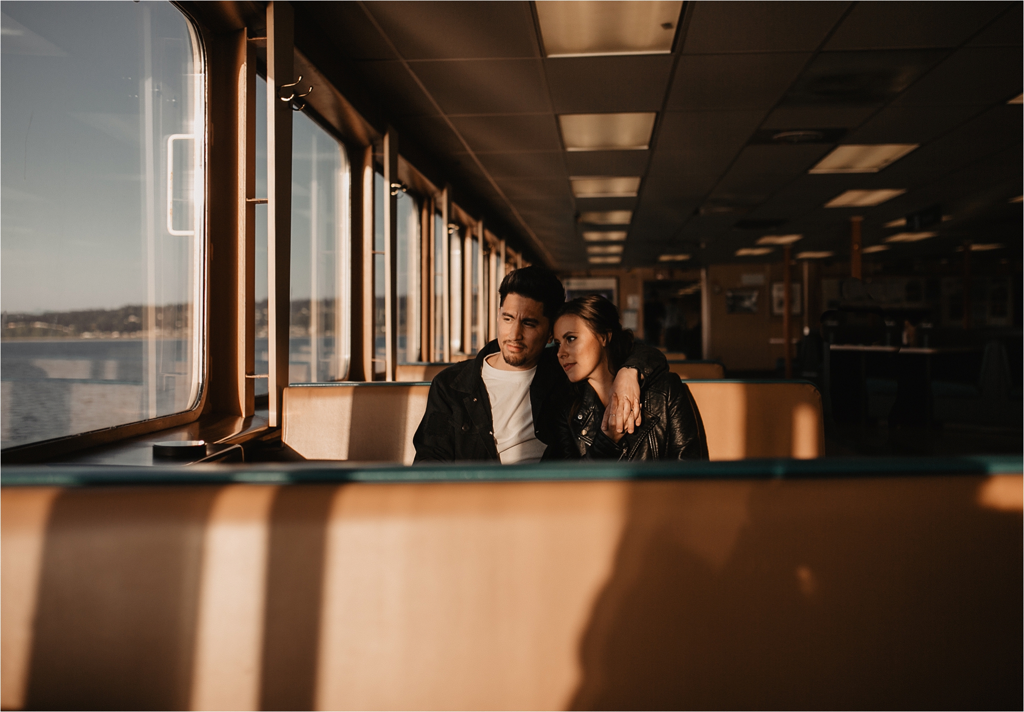 Sunset on the Edmonds Kingston Ferry Washington