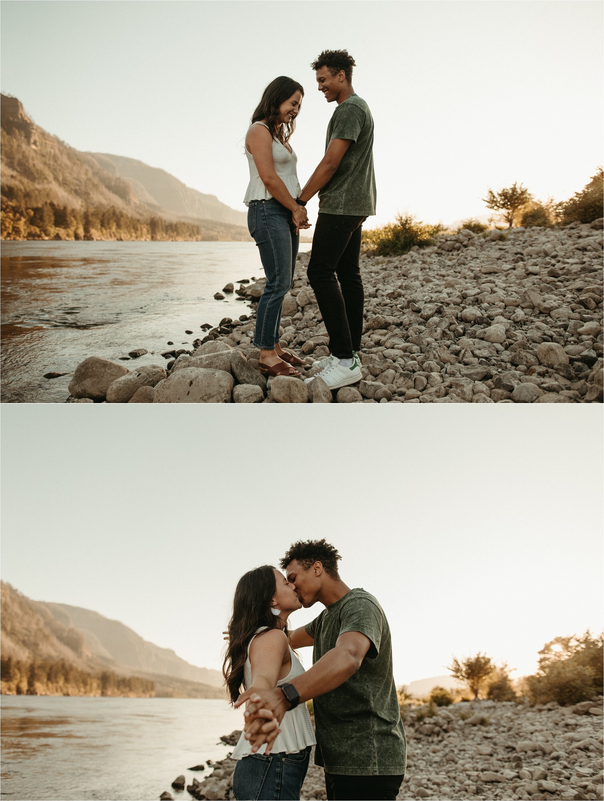 Columbia River Gorge Engagement Photo Location