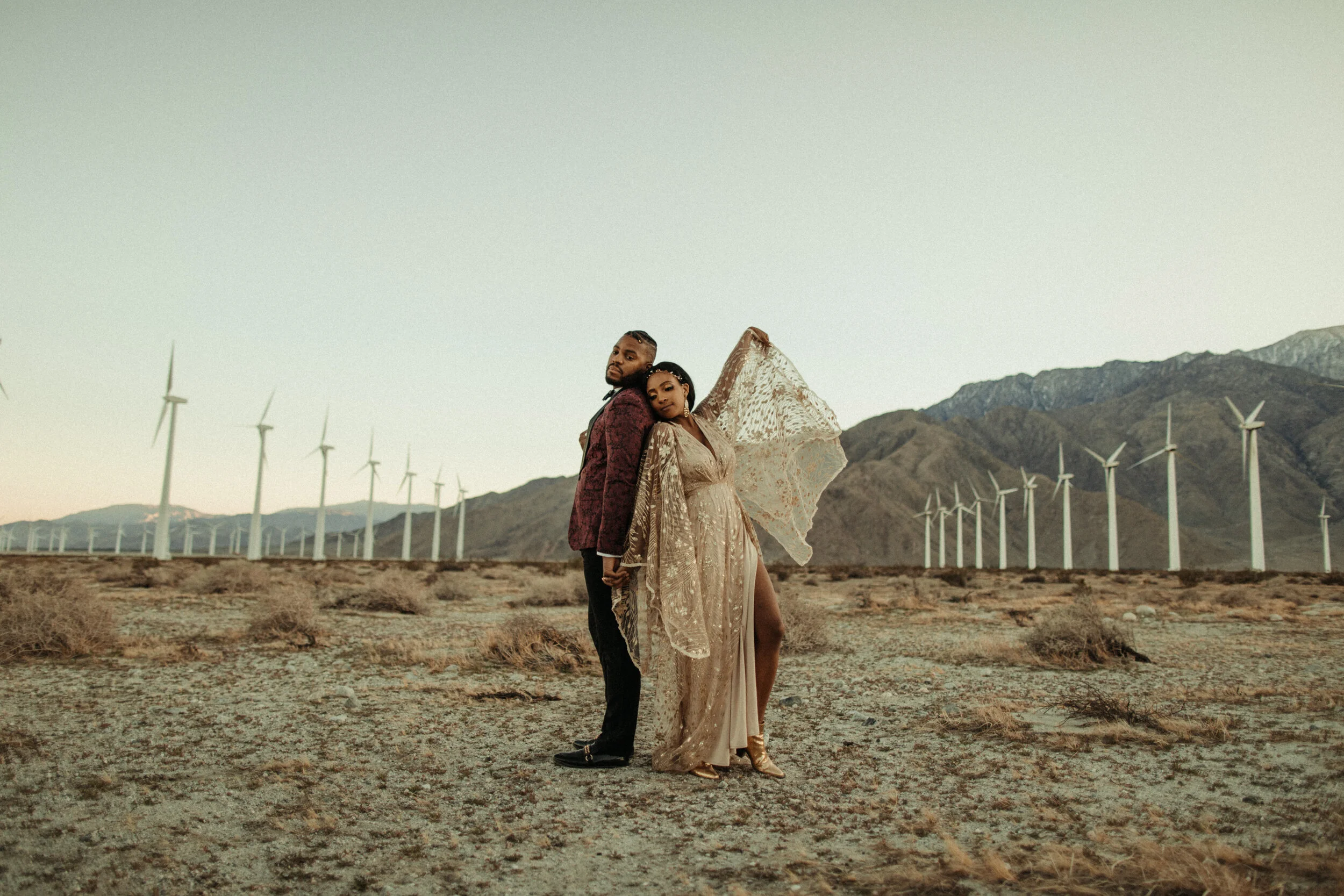 Palm Springs Windmill Couple Photos // Some Desert Gems in California
