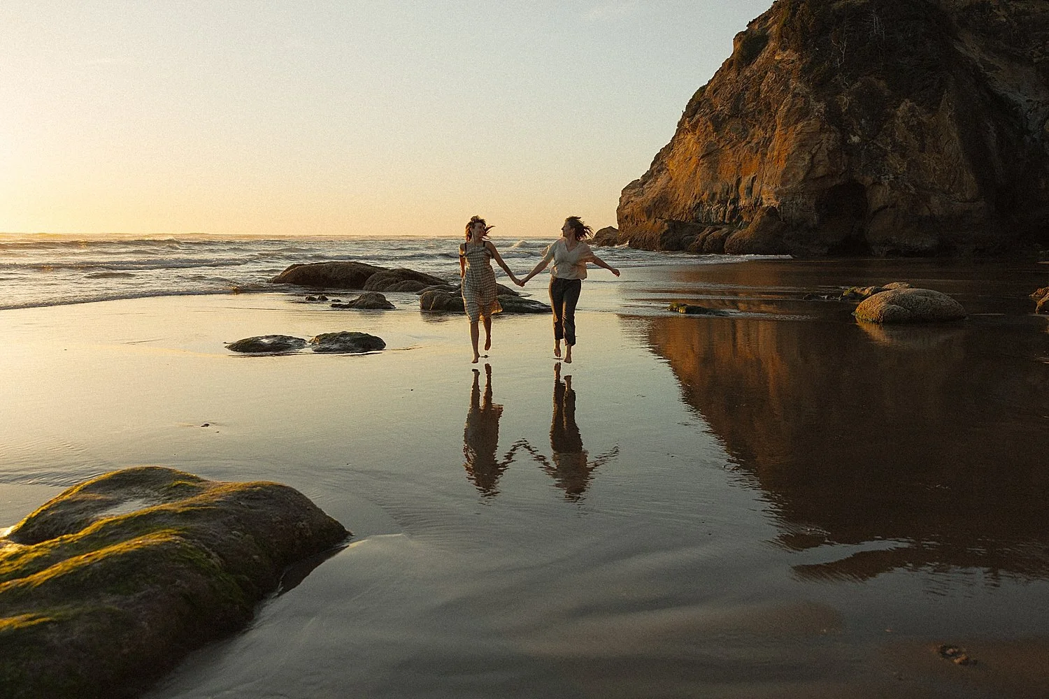 Planning an Enchanting Engagement Session at Hug Point Beach Waterfall, Oregon Coast