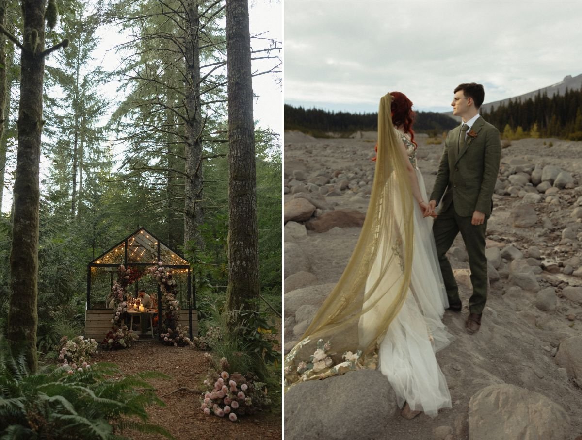 Mt. Hood Intimate Wedding at The Woodlands House | Twilight Inspired