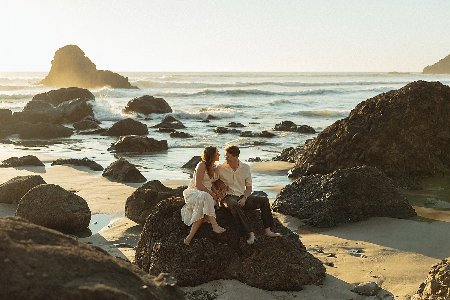 Dreamy Cannon Beach Engagement Session at Golden Hour