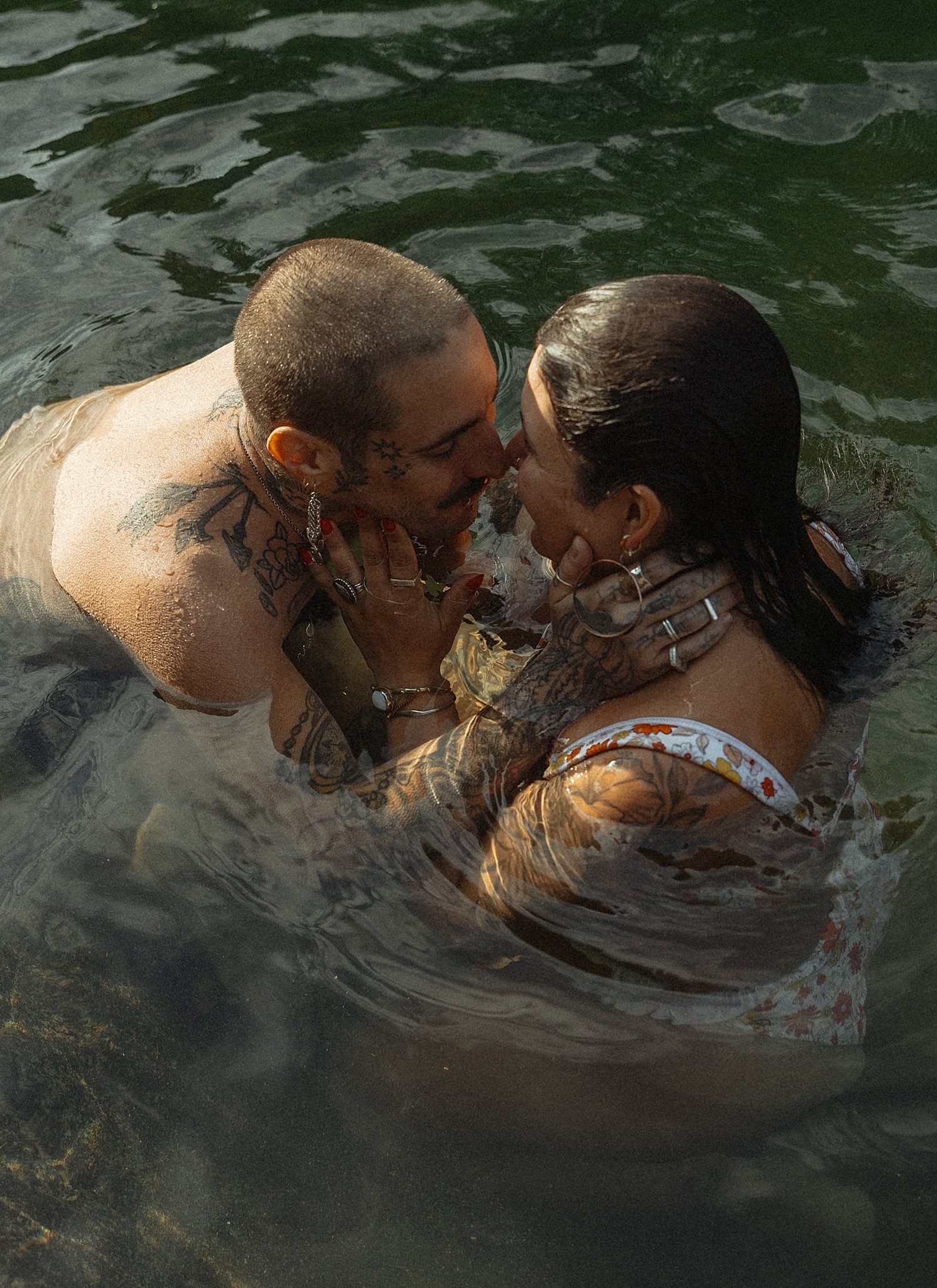 Cinematic Swim Couples Session | Inspired by Call Me By Your Name Film